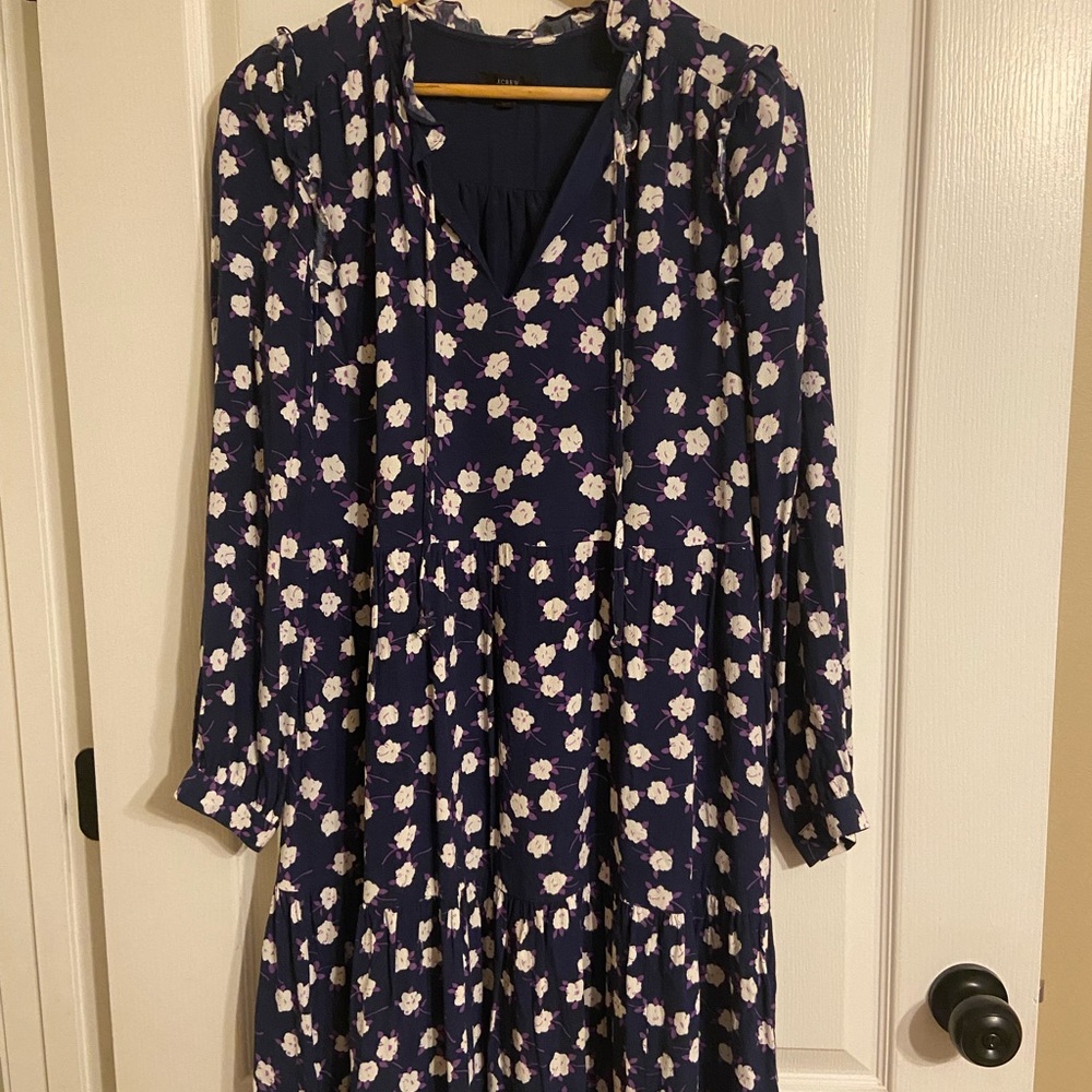 J Crew Midi Long Sleeve Dress